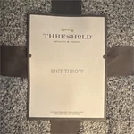 Threshold Knit Throw Blanket Gray 78% Polyester 22% Nylon 50 X 60 In. Fixed Price $15.00.