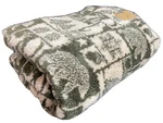 Vintage Alps Throw Blanket Bear Moose Woodland Animal Print 60 X 48. Fixed Price $22.00.
