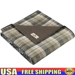 Reversible Cotton Quilted Throw Blanket Soft Lightweight Plaid 50X70 Cozy Home. Fixed Price $51.96.
