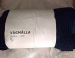 Ikea Vagmalla Throw Pleated Blanket Blue 47 X 63 203.730.94 Dark New W/tags. Fixed Price $21.83.
