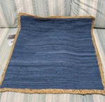 Lr Home Ringo Blue Natural Jute Trim 20 X Throw Pillow Cover. Fixed Price $21.99.