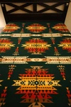 Pendleton Beaver State Cochiti Blanket Wool Green 64X80 Twin Robe Vintage. Fixed Price $215.00.