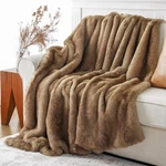 Battilo Home Luxury Camel Faux Fur Throw Blanket, Soft Cozy 60"X80",. Fixed Price $162.99.