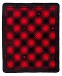 Victorias Secret Pink Red & Black Plaid Throw 50 X 60 Dog Hearts Nip Free Ship!. Fixed Price $28.50.