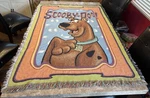 Vintage Scooby Doo Tapestry Blanket Warner Bros 1990 Colorful 44 X 62. Fixed Price $129.99.