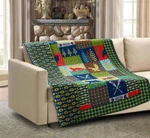 Bold Colorful Lake & Lodge Reversible Thin Soft Quilted Throw Blanket 50X60. Fixed Price $36.95.