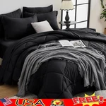 Comforter Set Soft Microfiber Bedding Fitted Flat Pillowcases Shams Indoor New. Fixed Price $57.13.