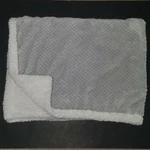 Gray White Baby Blanket Lovey Sherpa Trim/underside Fleece Soft Sam Salem & Son. Fixed Price $14.72.
