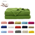 Piccocasa Cotton Knitted Blanket Textured Solid Soft Sofa Decorative Throw. Fixed Price $28.24.