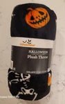 Way Celebrate Black Pumpkin Skeleton Plush Throw Halloween Blanket 50" X 60". Fixed Price $17.77.