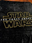 Northwest Star Wars The Force Awakens Fleece Blanket Throw Black Yellow 48"X36". Fixed Price $24.00.