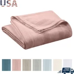 Cotton Herringbone Blanket Breathable Cozy All Season Throw Machine Washable. Fixed Price $44.62.