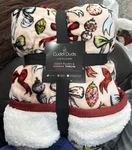 Cuddl Duds Cozy Plush Sherpa Throw Blanket Ornaments & Bows 50X60" New. Fixed Price $34.99.