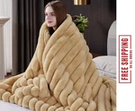 Faux Fur Throw Blanket, Thick 1000GSM Fluffy Cozy Lola Blankets For Bed.... Fixed Price $53.99.