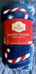 Holiday Time Super Soft Plush Throw Christmas Blanket 50 X60 Candy Canes Nwt. Fixed Price $7.57.