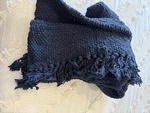Navy Throw Blanket Open Weave With Fringes 50 X 60 - Rizzy Home Gift Cozy New. Fixed Price $31.50.