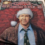 Warner Bros Christmas Vacation Woven Throw Blanket Red Clark Griswold Movie. Fixed Price $35.00.