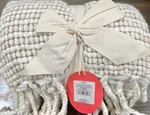 Opalhouse Textured Woven White Tan Throw Blanket Jungalow 50 60 Tassels New. Fixed Price $35.00.