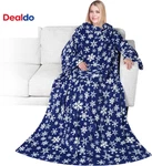 Wearable Blanket With Sleeves For Adult Women Men, Cozy Fleece Warm Wrap Throw. Fixed Price $34.86.