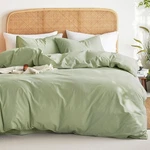 Wake Cloud - Cotton Duvet Cover Set, Size, Sage King, Green. Fixed Price $62.99.