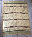 Vintage Swan Wool Throw Blanket 60X76 Beige/green/brown Floral Print China. Fixed Price $125.00.
