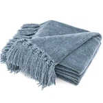 Recyco Throw Blanket Soft Cozy Chenille With Fringe Tassel For .... Fixed Price $35.56.