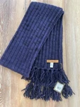 Filson 100% Cashmere Wool Scarf Hand Woven Ink Blue Made Canada Msrp $495. Fixed Price $169.15.