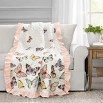 Lush Decor Flutter Butterfly Throw Blanket Single 50" X 60" Pink - B.... Fixed Price $42.47.