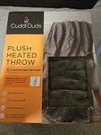 New Cuddl Duds Plush Heated Throw Blanket Gray Standard 50X60 Settings. Fixed Price $32.98.