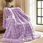 Lagraty Faux Fur Throw 50 60 Luxury Soft Fluffy Rabbit Blankets.... Fixed Price $64.02.