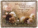Serenity American Made Religious Prayer Woven Afghan Tapestry Throw Blanket. Fixed Price $55.00.