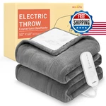 Homlyns Luxeheat Heated Blanket Soft Flannel Sherpa Throw 5 Settings Auto. Fixed Price $56.29.