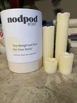 Nodpod Body Weighted Blanket White Machine Washable Dryer Safe. Fixed Price $60.00.