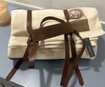 Pendleton Glacier Park Blanket Wool Throw With Leather Carrier Strap Striped. Fixed Price $135.99.