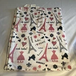 Paris Microplush Baby Throw Blanket Minky Lovey 30X40 Pink White. Fixed Price $17.00.