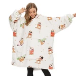 Three Poodle Wearable Blanket Hoodie For Women, Oversized Sherpa Adult, Sloth. Fixed Price $63.11.