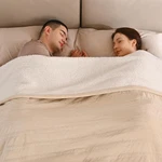 Bearhug Electric Blanket King Size 100" 90", Beige-velvet & Sherpa. Fixed Price $156.90.