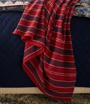 Ralph Lauren Home Murray Stripe Throw Blanket Red 54X72" Rustic Coastal Cottage. Fixed Price $149.99.