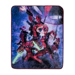 Marvel Comics Deadpool Corps Raschel Throw Blanket 50 X 60 Inches. Fixed Price $16.99.