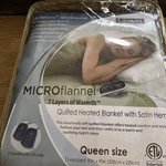 Shavel Queen Size Micro Flannel Quilted 2 Controller Heated Blanket 90"X90" Gray. Fixed Price $129.99.