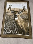 Vintage Biederlack Reversible Blanket Deer Buck Stag Hautman 52 X 75 Fleece. Fixed Price $29.99.
