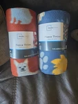 Lot Of 2 Mainstays Fleece Throw Blanket 50X60IN Dogs, Paws Manta De Vellon. Fixed Price $14.99.