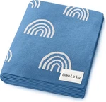 Bleu Baby Blanket - 100% Cotton, Buttery Soft, Cozy Receiving Swaddle Blue. Fixed Price $24.99.