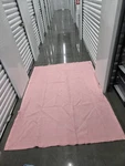 Dream Man Pink Silk & Cotton Waffle Knit Blanket Made Korea 61" X 82". Fixed Price $39.00.