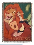 Disney Lion King Simba Mufasa Woven Tapestry 48"X60" Throw. Fixed Price $39.95.