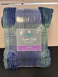 Comfort Bay Plush Blanket King 104 X 90 Blue And Green. Fixed Price $30.57.