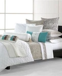 Natori "palawan" 1PC Bed Shawl/runner White Tan Stitching Nip $335 Beautiful. Fixed Price $167.40.