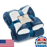 Genteele Sherpa Throw Blanket Super Soft Reversible Ultra Luxurious Plush. Fixed Price $48.72.