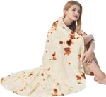 Admitrack Burrito Tortilla Blanket 60IN, Double Sided Super Soft Flannel Throw,. Fixed Price $28.25.