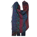 Tribal Shawl/throw Yak + Sheep Blend Handloomed Reversible Turquoise. Fixed Price $37.60.